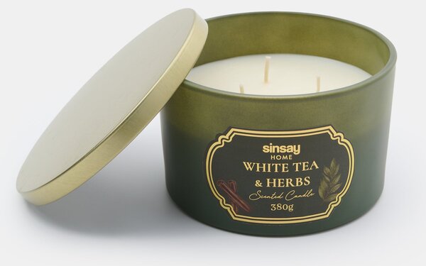 Sinsay - Αρωματικό κερί White Tea & Herbs - πρασινο