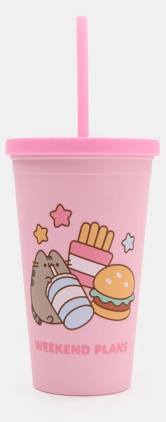 Sinsay - Κούπα με καπάκι και καλαμάκι Pusheen the Cat - πολυχρωμο