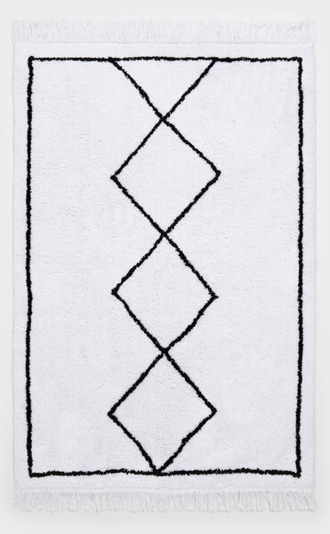 Sinsay - Tufted χαλί με γεωμετρικό σχέδιο και κρόσσια - κρεμ