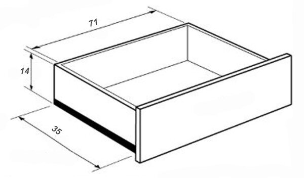 Ξύλινη Συρταριέρα Divoni Γκρι 81x40x98cm