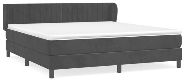 VidaXL Κρεβάτι Boxspring με Στρώμα Μαύρο 160x200 εκ. Βελούδινο