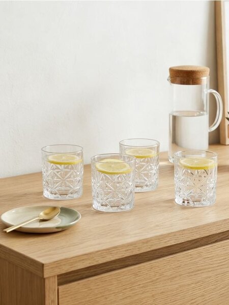 Sinsay - Ποτήρια με ανάγλυφο μοτίβο 4 pack - clear