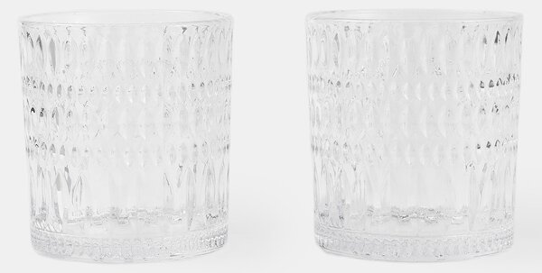 Sinsay - Ποτήρια με ανάγλυφο μοτίβο 2 pack - clear
