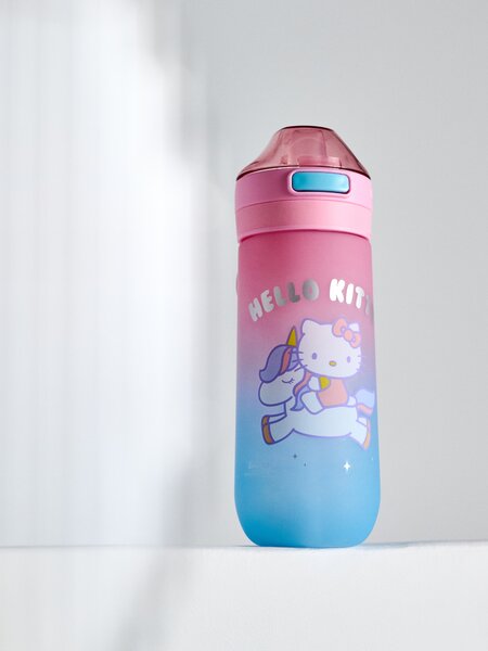 Sinsay - Μπουκάλι νερού με λαβή και καλαμάκι Hello Kitty - πολυχρωμο