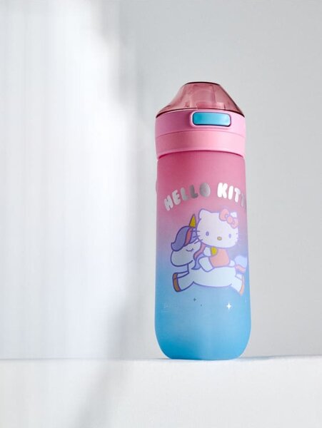 Sinsay - Μπουκάλι νερού με λαβή και καλαμάκι Hello Kitty - πολυχρωμο