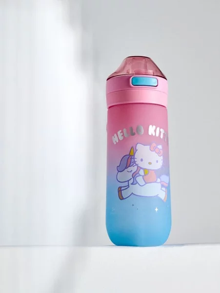 Sinsay - Μπουκάλι νερού με λαβή και καλαμάκι Hello Kitty - πολυχρωμο