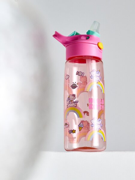 Sinsay - Μπουκάλι νερού με λαβή και καλαμάκι Hello Kitty - πολυχρωμο
