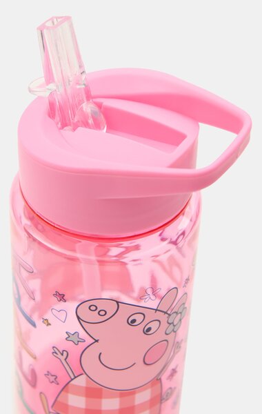 Sinsay - Μπουκάλι νερού με λαβή και καλαμάκι Peppa Pig - πολυχρωμο