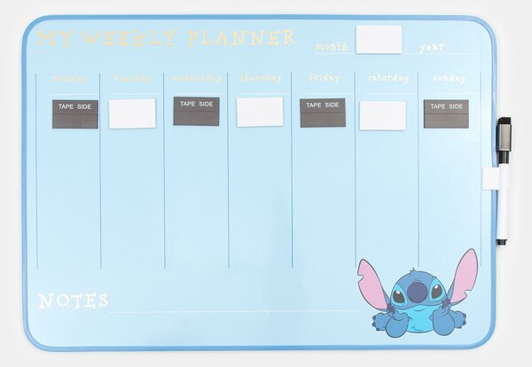 Sinsay - Εβδομαδιακός πίνακας planner με μαρκαδόρο Stitch - ανοιχτο μπλε