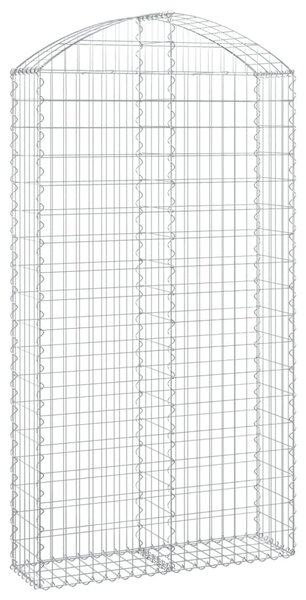 VidaXL Συρματοκιβώτιο Τοξωτό 100x30x180/200εκ. από Γαλβανισμένο Χάλυβα