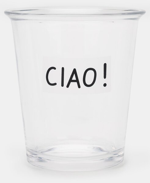 Sinsay - Ποτήρια με επιγραφές CIAO! και AMORE 2 pack - μαυρο