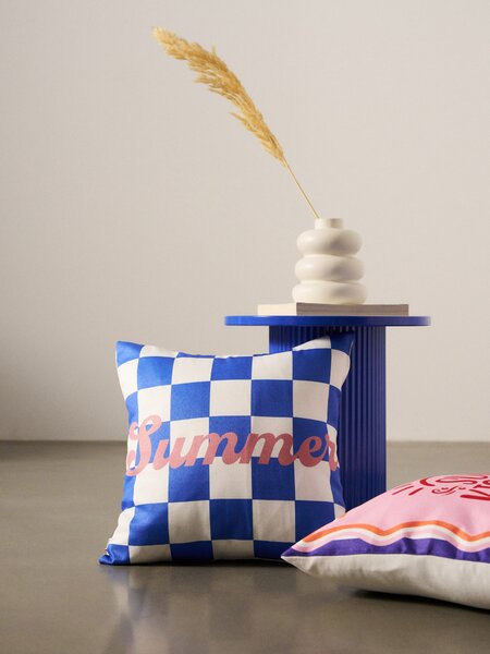 Sinsay - Διακοσμητικό μαξιλάρι καρό - μπλε