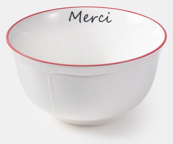 Sinsay - Κεραμικό μπολ με επιγραφή Merci - ναυτικο μπλε