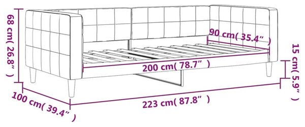 Καναπές Κρεβάτι Σκούρο Πράσινο 90 x 200 εκ. Βελούδινος - Πράσινο