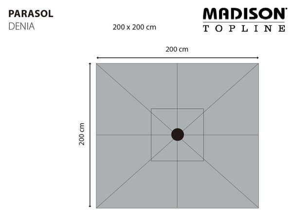 Madison Ομπρέλα Denia Taupe 200 x 200 εκ. - Μπεζ-Γκρι