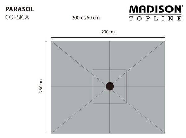 Madison Ομπρέλα Corsica Γκρι 200 x 250 εκ. - Γκρι