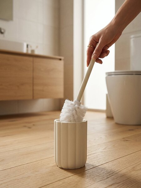 Sinsay - Ραβδωτή βούρτσα τουαλέτας - λευκο