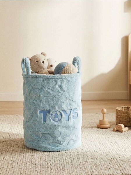 Sinsay - Καλάθι αποθήκευσης με επιγραφή TOYS - ανοιχτο μπλε