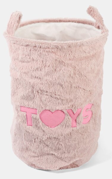 Sinsay - Καλάθι αποθήκευσης με επιγραφή TOYS - ροζ παστελ
