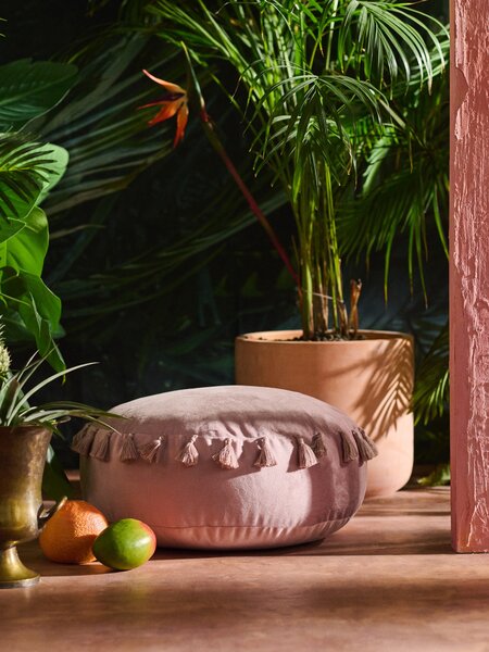 Sinsay - Μαλακό πουφ με φούντες - ροζ