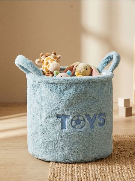 Sinsay - Καλάθι αποθήκευσης με επιγραφή TOYS - ανοιχτο μπλε