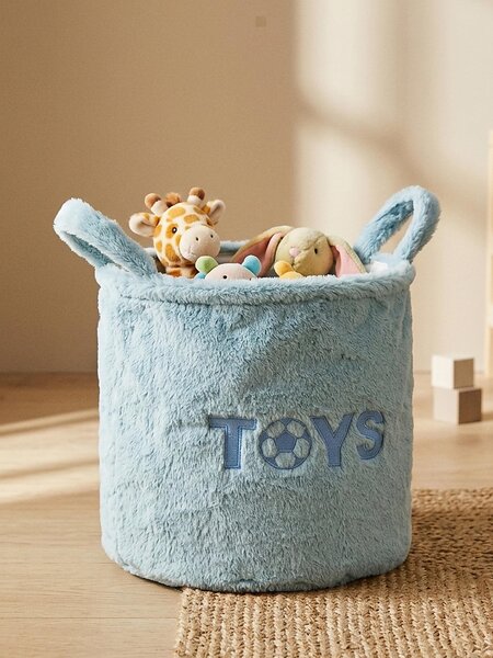 Sinsay - Καλάθι αποθήκευσης με επιγραφή TOYS - ανοιχτο μπλε