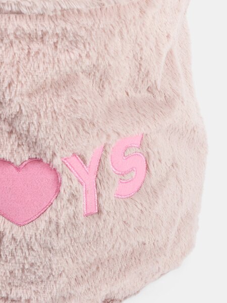 Sinsay - Καλάθι αποθήκευσης με επιγραφή TOYS - ροζ παστελ