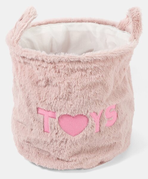 Sinsay - Καλάθι αποθήκευσης με επιγραφή TOYS - ροζ παστελ