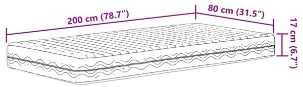 Καναπές Κρεβάτι με Στρώμα Καφέ 80x200 εκ. Μασίφ Ξύλο Πεύκου - Καφέ