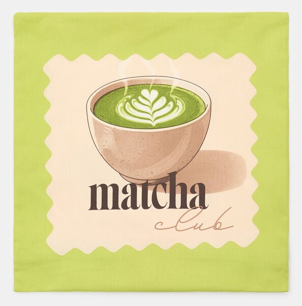 Sinsay - Βαμβακερή μαξιλαροθήκη με μοτίβο matcha - λαϊμ