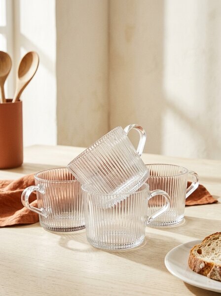 Sinsay - Σετ με 4 κούπες - λευκο