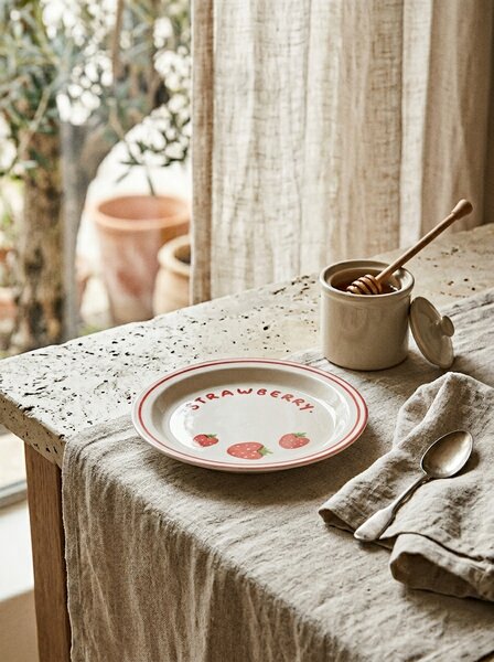 Sinsay - Κεραμικό πιάτο με εκτύπωμα - κοκκινο
