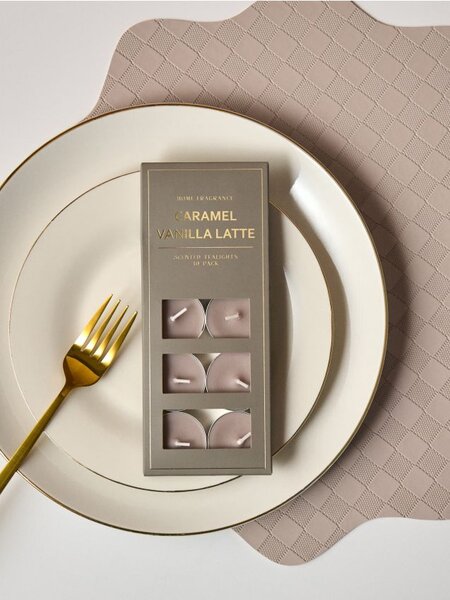 Sinsay - Ρεσώ κεριά 10 pack Carmel Vanilla Latte - μπεζ