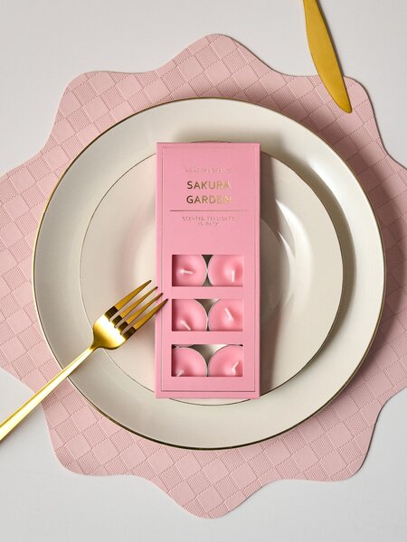 Sinsay - Ρεσώ κεριά 10 pack Sakura Garden - ροζ παστελ