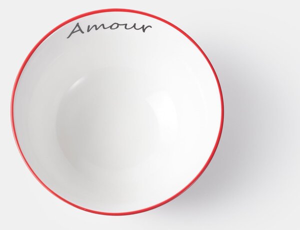Sinsay - Κεραμικό μπολ με επιγραφή Amour - λευκο