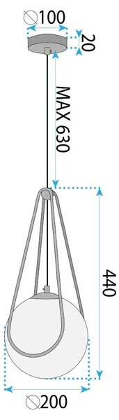 Λάμπα APP1793-1CP 20cm Gold