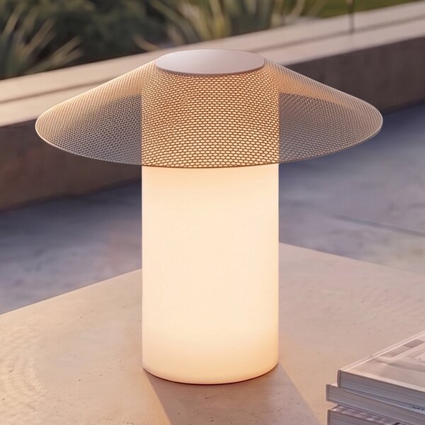 Lucande Φωτιστικό βεράντας LED ZAMIRAS, 40 εκ., ασημί, IP65, Γκρι, Αλουμίνιο, σχεδιασμός