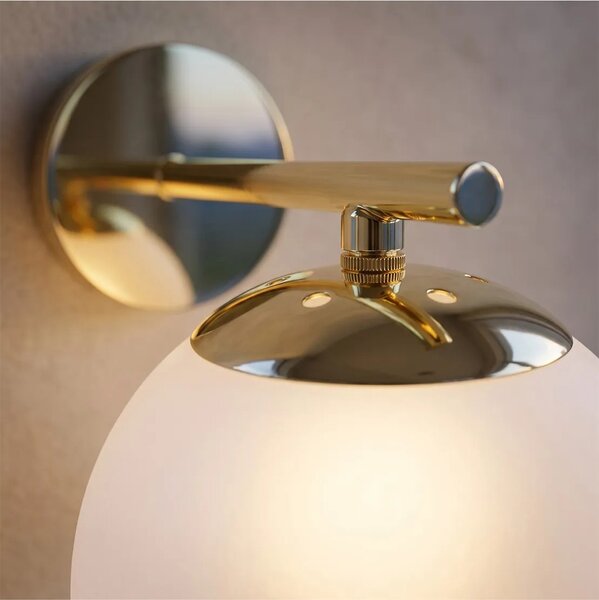 Επιτοίχιο φωτιστικό Glass Ball APP684-1W Gold