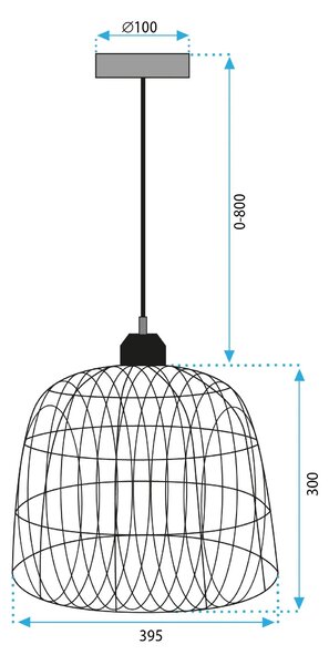 ΚΡΕΜΑΣΤΟ ΦΩΤΙΣΤΙΚΟ ΟΡΟΦΗΣ NATURAL BOHO APP1352-1CP 40 cm