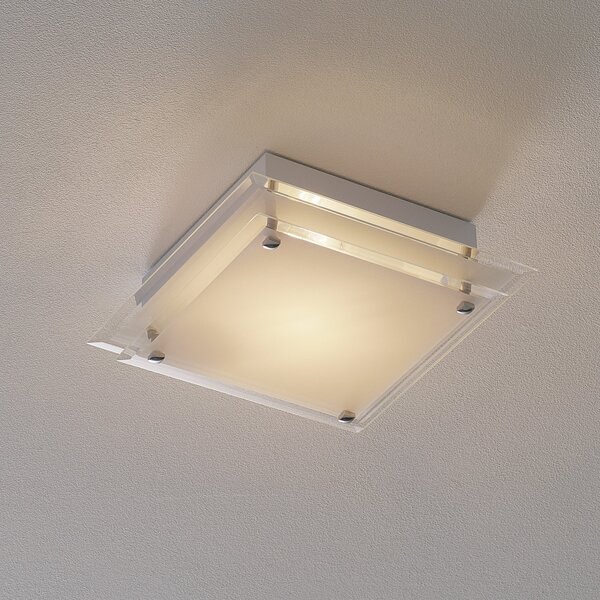 Fabas Luce Γυάλινο φωτιστικό οροφής Maggie 30 x cm, ρυθμιζόμενος, Λευκό, Σαλόνι / τραπεζαρία, Γυαλί, σύγχρονο