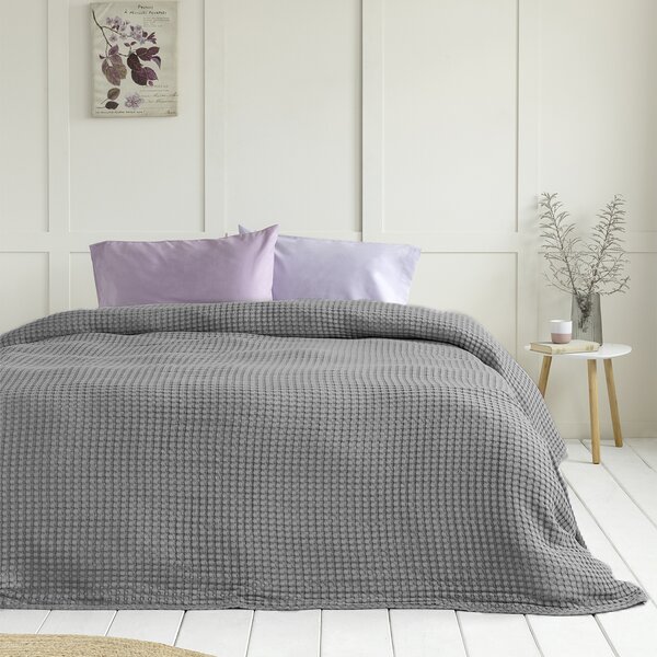 Κουβέρτα Πικέ Μονή (160x240) Nima Comfy Medium Grey