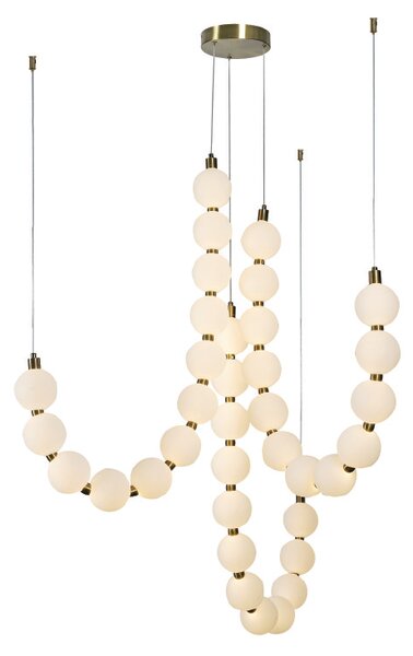 Φωτιστικό Οροφής Τρίφωτο LED Aca Lolly HM238LEDP36 Brass Gold/White