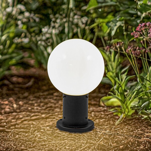 Lindby Βάση φωτιστικού Dangan, μαύρο/λευκό, ύψος 32 cm, γυαλί, ρυθμιζόμενος, Μαύρο, Γυαλί, σύγχρονο