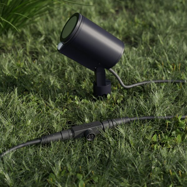 STEINEL LED Spot Garden C, ανθρακί, με στήριγμα για το έδαφος, IP65, RBWW, ρυθμιζόμενος, Μαύρο, Αλουμίνιο, σύγχρονο