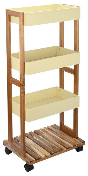 Τρόλεϊ/Ραφιέρα 4 Θέσεων (40x30x88) Estia Allure Ivory 01-24970