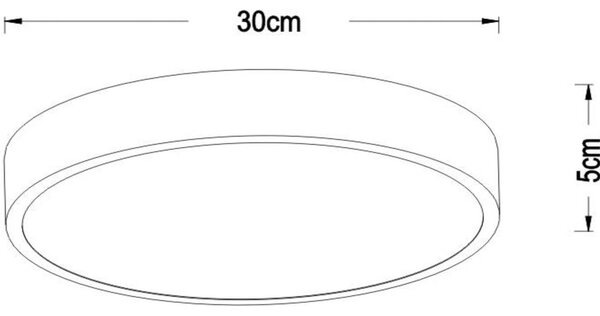 Φωτιστικό οροφής LED Unar, χρυσό ματ, Ø 30 cm