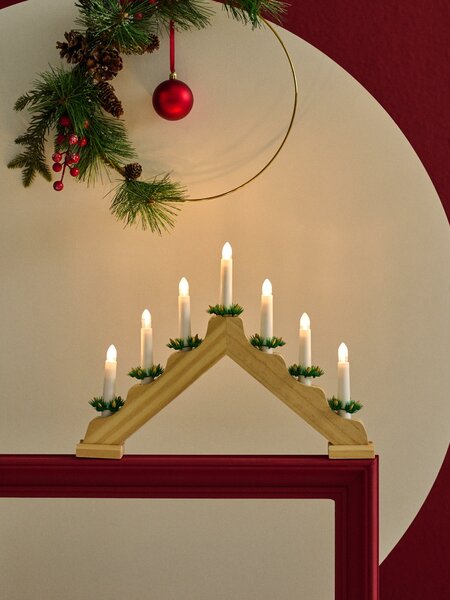Sinsay - Χριστουγεννιάτικος LED κηροστάτης Advent - μπεζ