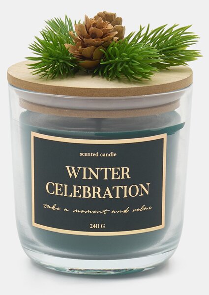 Sinsay - Αρωματικό κερί Winter Celebration - σκουρο πρασινο