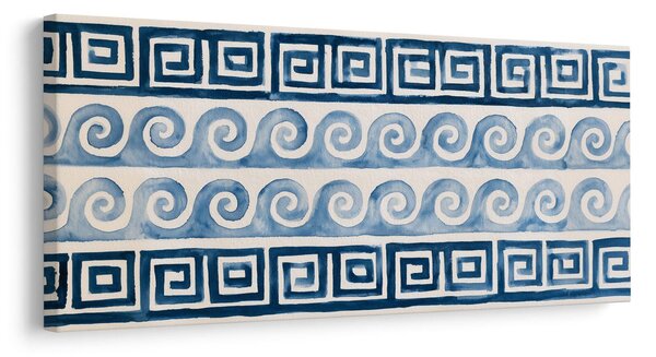 Πίνακας σε καμβά ναυτικές σπείρες σε μπλε τόνους