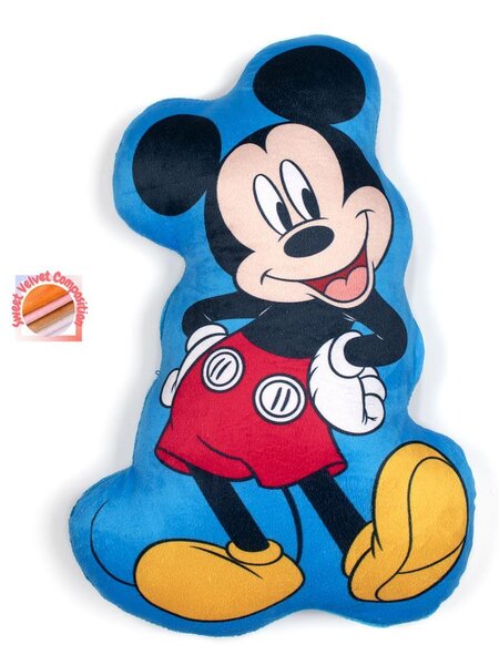 Διακοσμητικό Μαξιλάρι 3D Velboa 35εκ. Mickey Sky Blue Disney DimCol